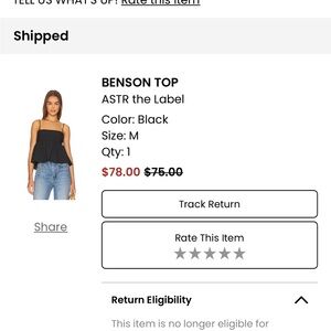 Astr Black Benson Top